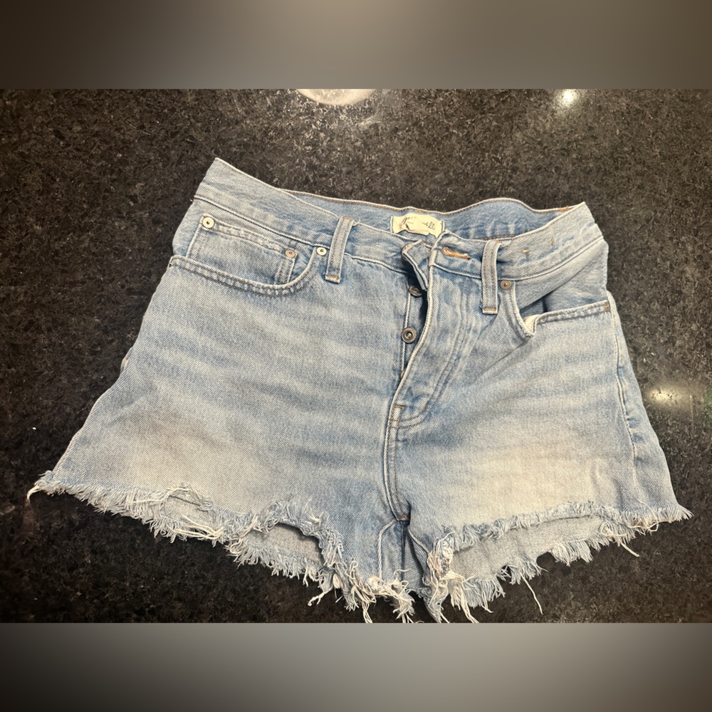Madewell denim cutoffs.